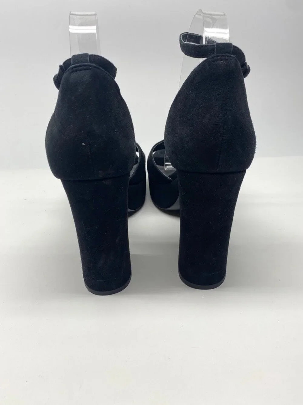 Tory Burch Women's Platform Black Suede Strap High Heel Sandals Sz 11M